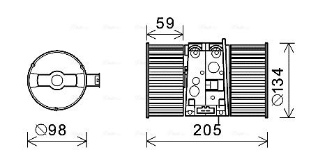 AVA QUALITY COOLING vidaus pūtiklis RT8586